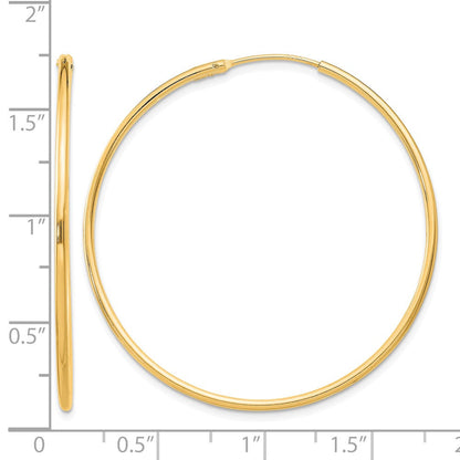 Sterlingsilber Glanz Vergoldet 1.3mm Endlos Creolen