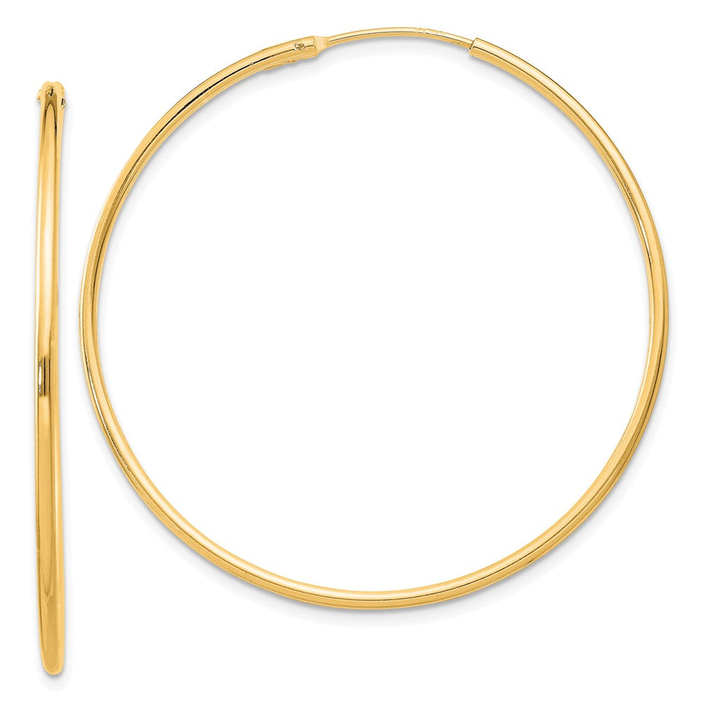 Sterlingsilber Glanz Vergoldet 1.3mm Endlos Creolen