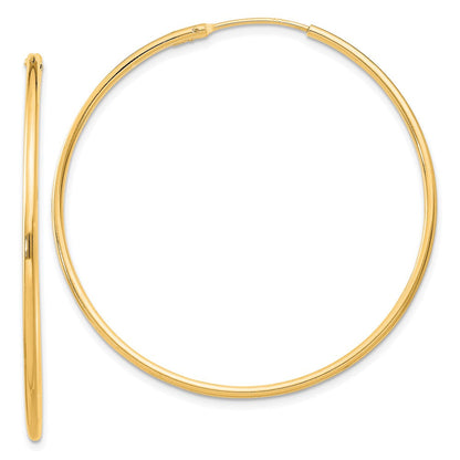 Sterlingsilber Glanz Vergoldet 1.3mm Endlos Creolen
