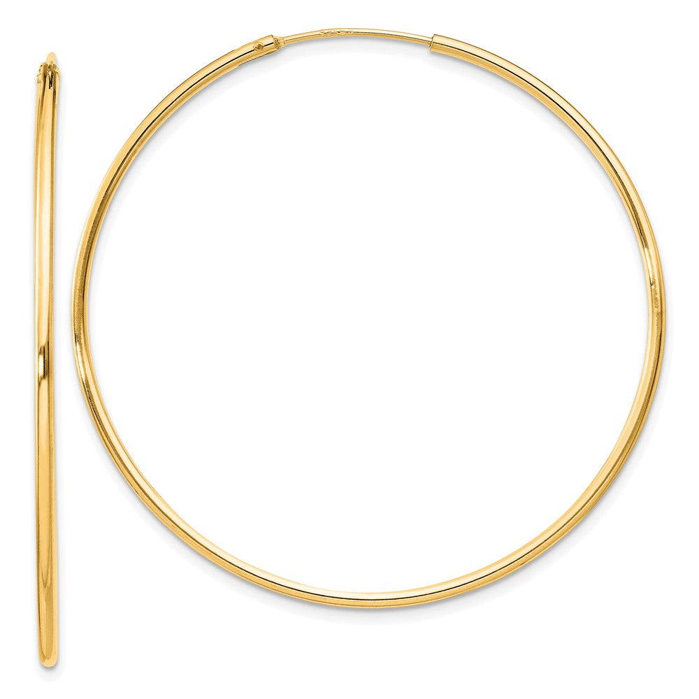 Sterlingsilber Glanz Vergoldet 1.3mm Endlos Creolen