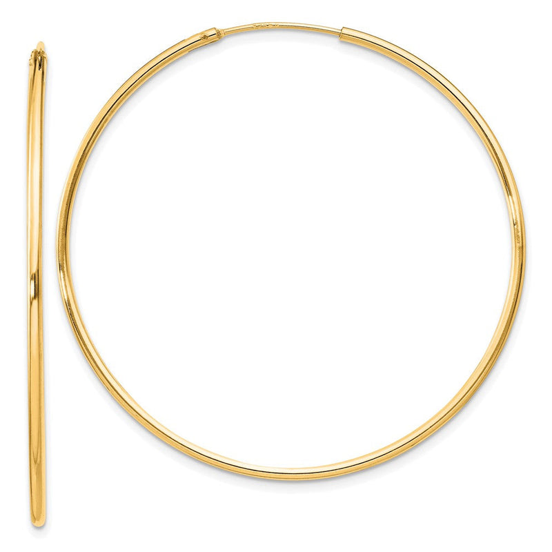Sterlingsilber Glanz Vergoldet 1.3mm Endlos Creolen