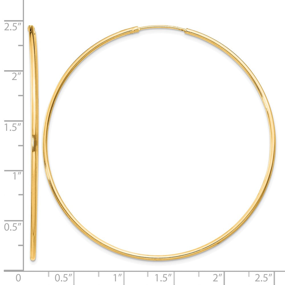 Sterlingsilber Glanz Vergoldet 1.3mm Endlos Creolen