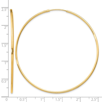 Sterlingsilber Glanz Vergoldet 1.3mm Endlos Creolen