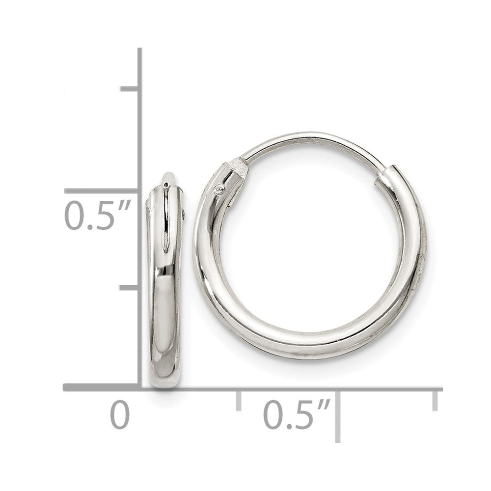 Sterlingsilber 2mm Creolen