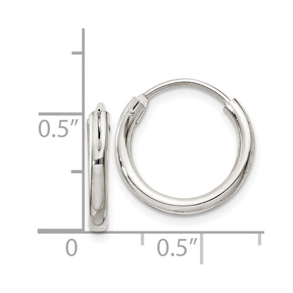 Sterlingsilber 2mm Creolen