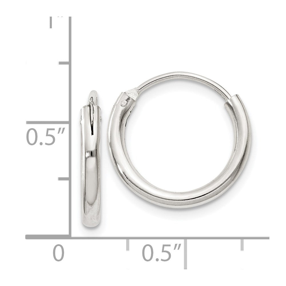 Sterlingsilber 2mm Creolen