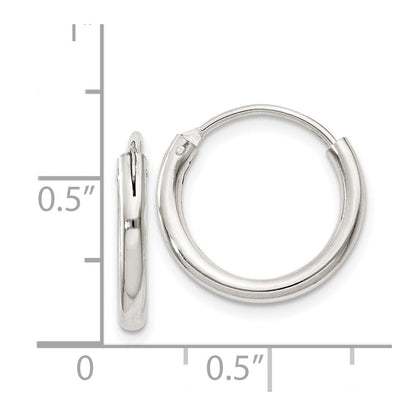 Sterlingsilber 2mm Creolen