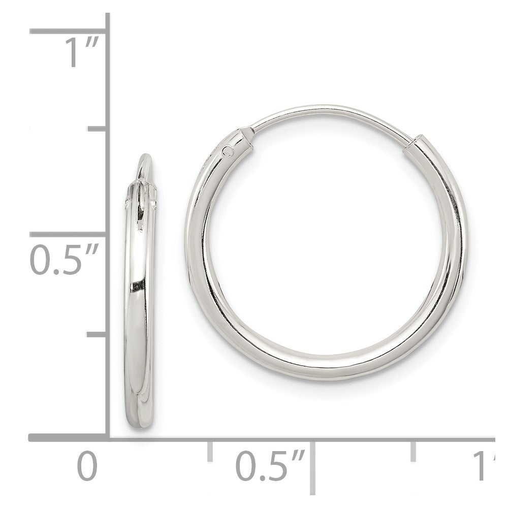 Sterlingsilber 2mm Creolen