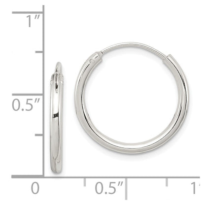 Sterlingsilber 2mm Creolen