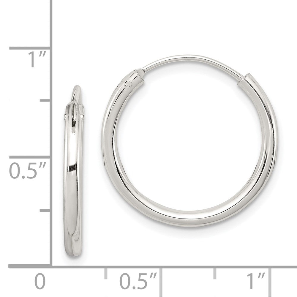 Sterlingsilber 2mm Creolen