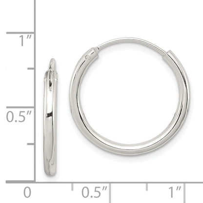 Sterlingsilber 2mm Creolen