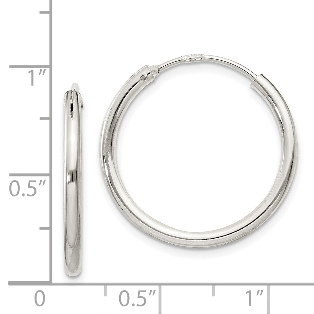 Sterlingsilber 2mm Creolen