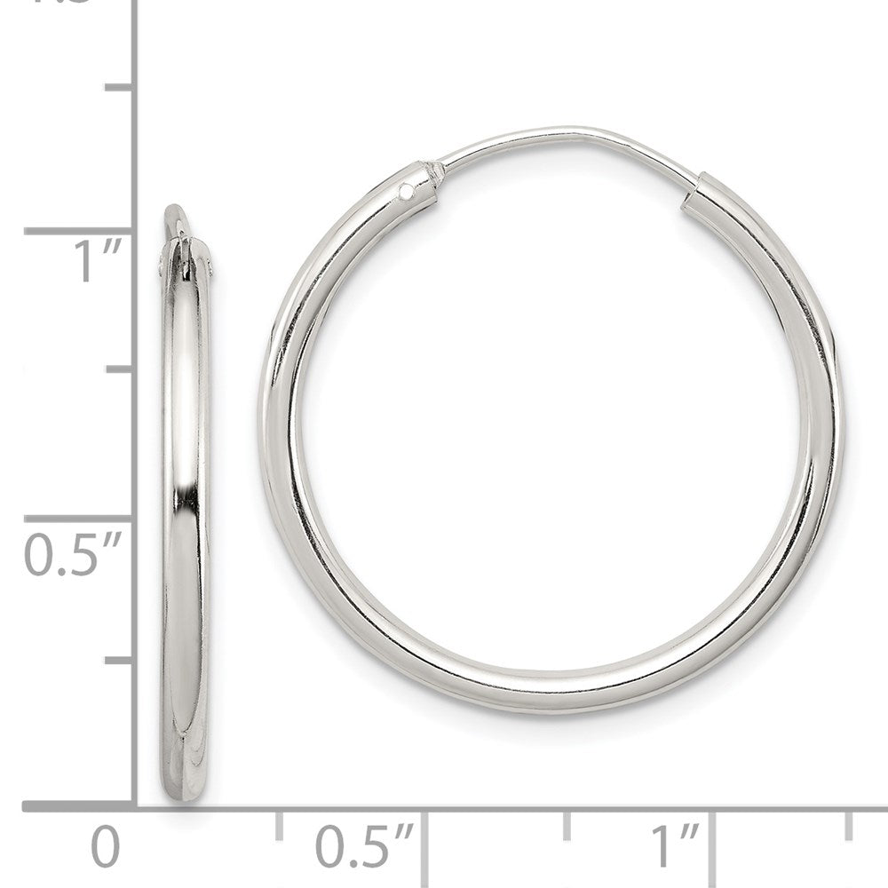 Sterlingsilber 2mm Creolen