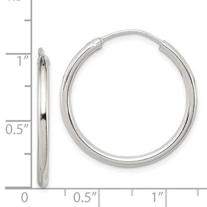 Sterlingsilber 2mm Creolen