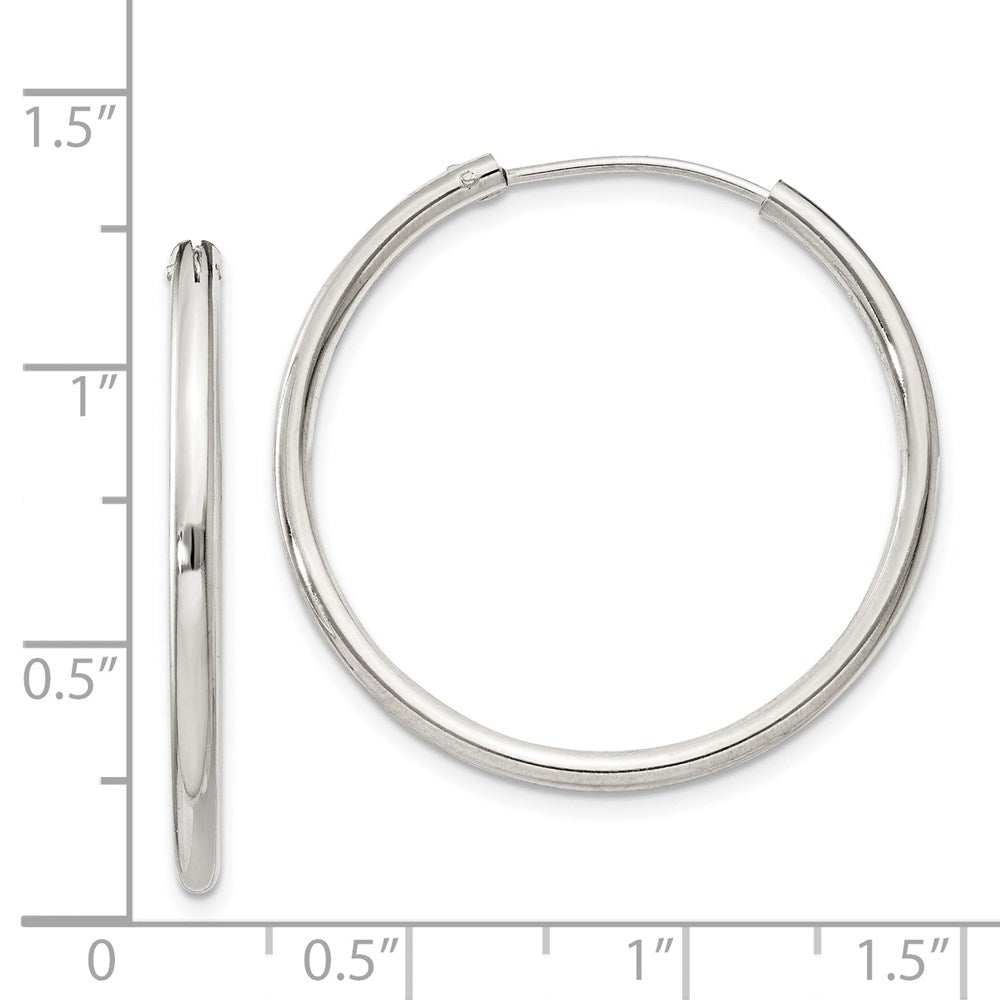 Sterlingsilber 2mm Creolen