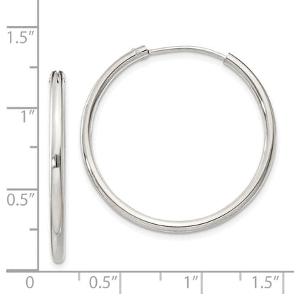 Sterlingsilber 2mm Creolen