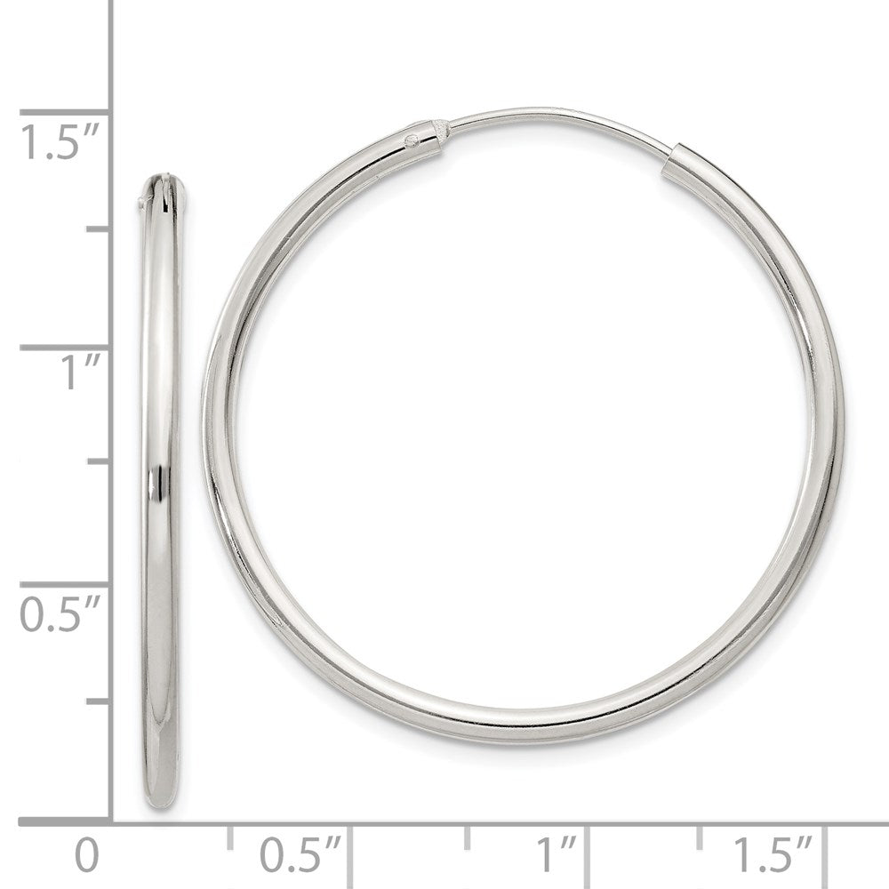 Sterlingsilber 2mm Creolen