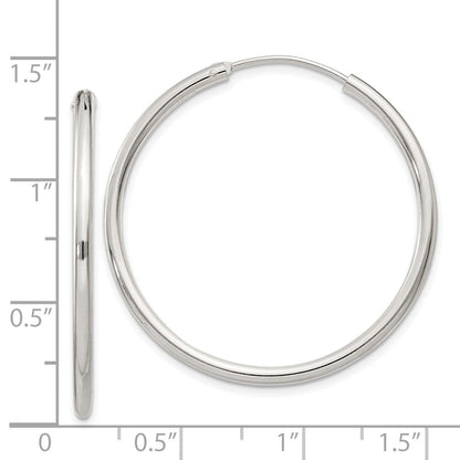 Sterlingsilber 2mm Creolen