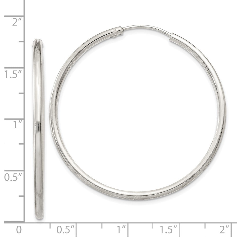 Sterlingsilber 2mm Creolen