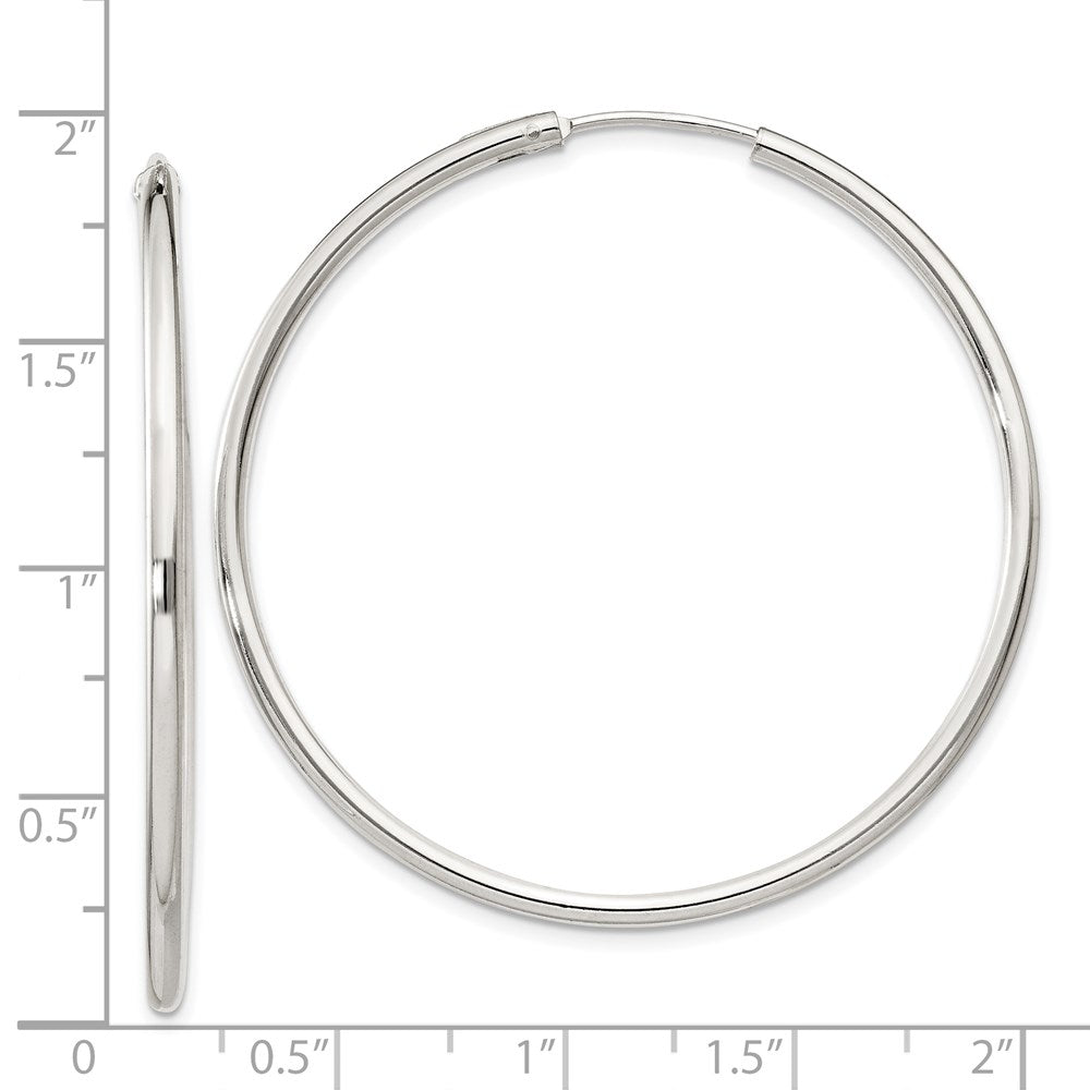 Sterlingsilber 2mm Creolen