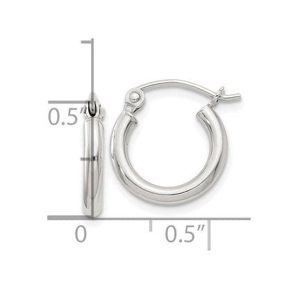 Sterlingsilber 2mm Rund Creolen