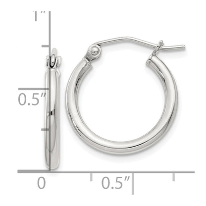 Sterlingsilber 2mm Rund Creolen