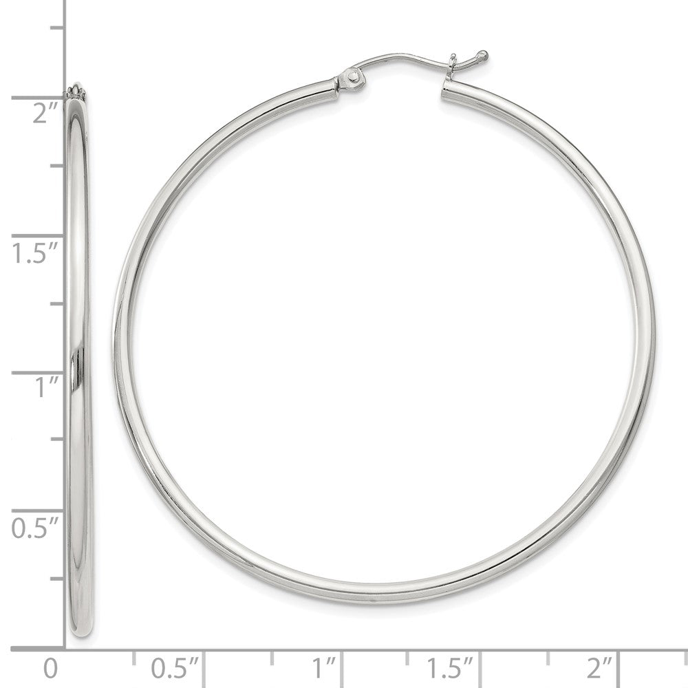 Sterlingsilber 2mm Rund Creolen