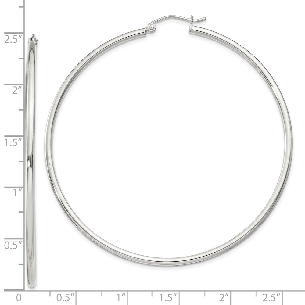 Sterlingsilber 2mm Rund Creolen