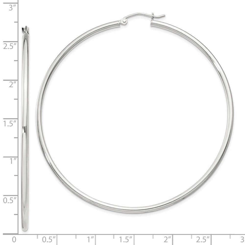 Sterlingsilber 2mm Rund Creolen