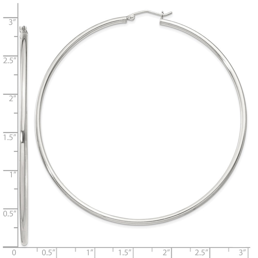 Sterlingsilber 2mm Rund Creolen