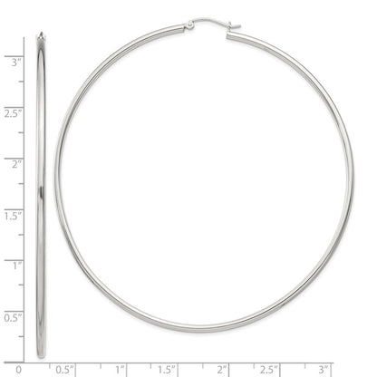 Sterlingsilber 2mm Rund Creolen