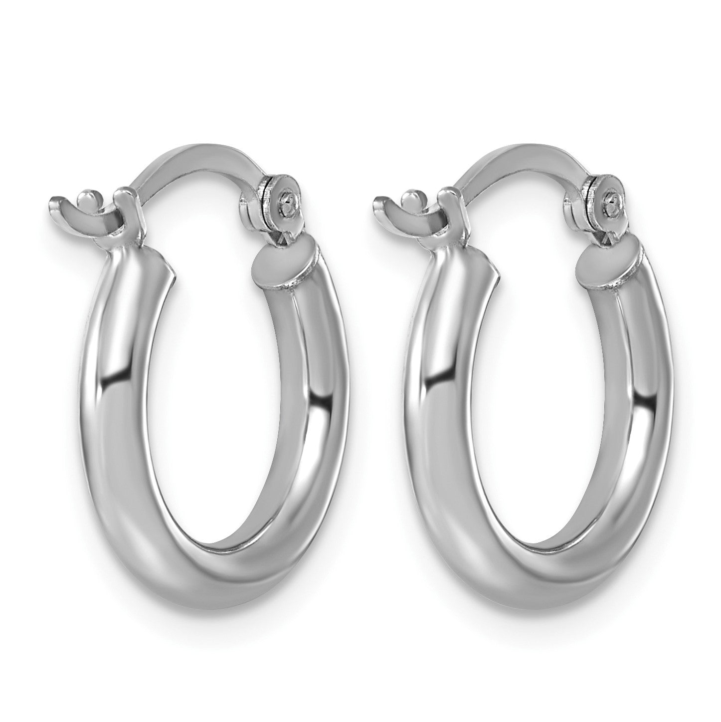 Sterlingsilber Rhodiniert 2.5mm Rund Creolen