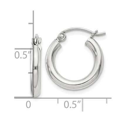 Sterlingsilber 2.5mm Rund Creolen