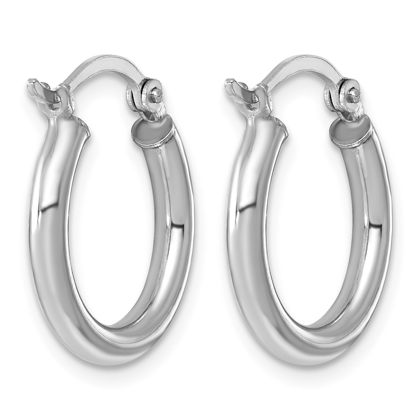 Sterlingsilber Rhodiniert 2.5mm Rund Creolen