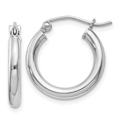 Sterlingsilber Rhodiniert 2.5mm Rund Creolen