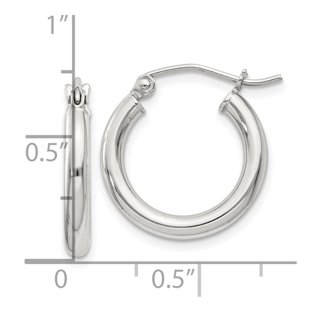 Sterlingsilber 2.5mm Rund Creolen