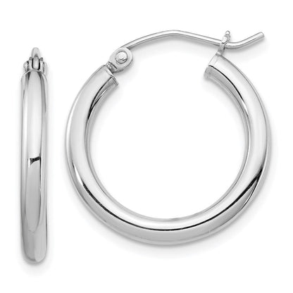 Sterlingsilber Rhodiniert 2.5mm Rund Creolen