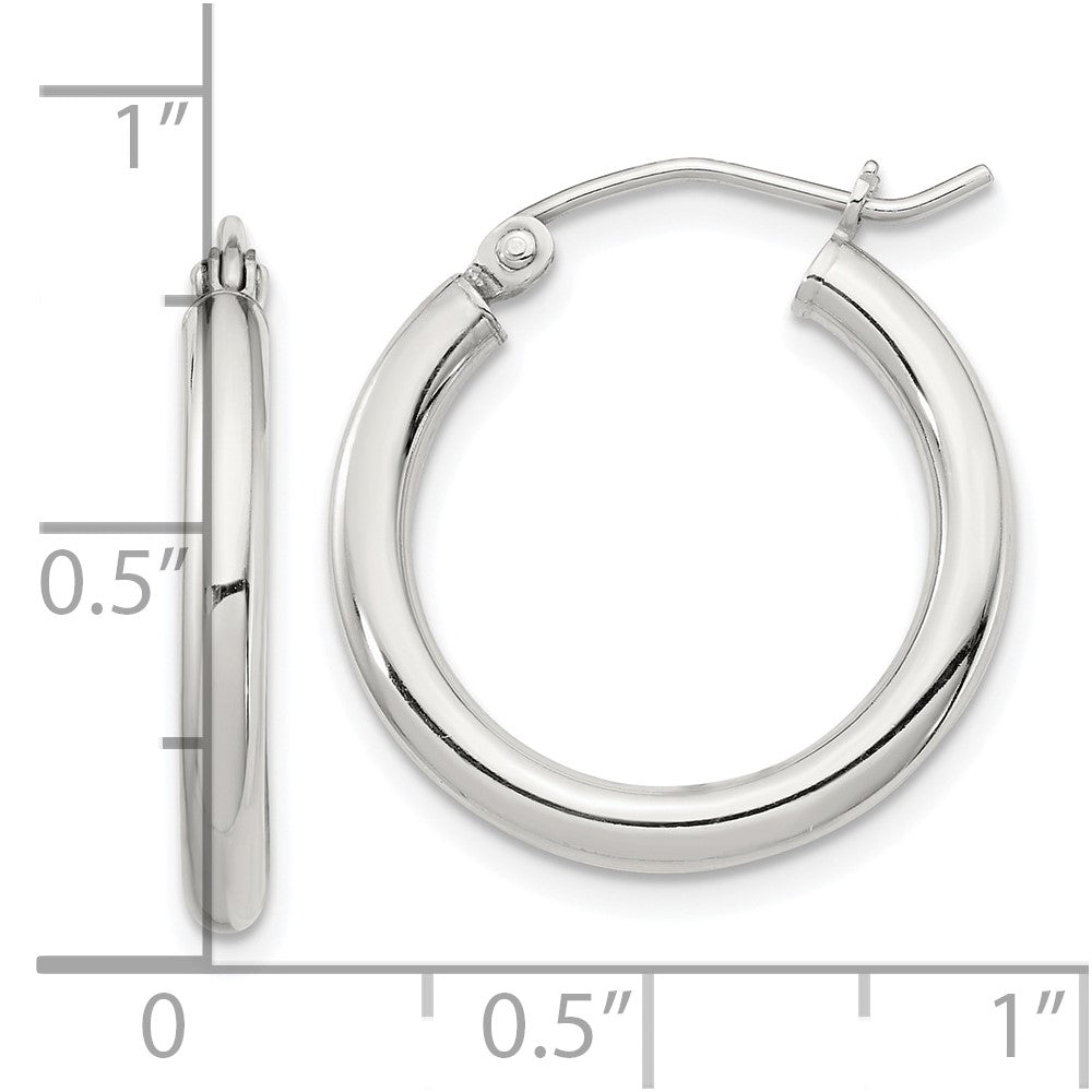 Sterlingsilber 2.5mm Rund Creolen