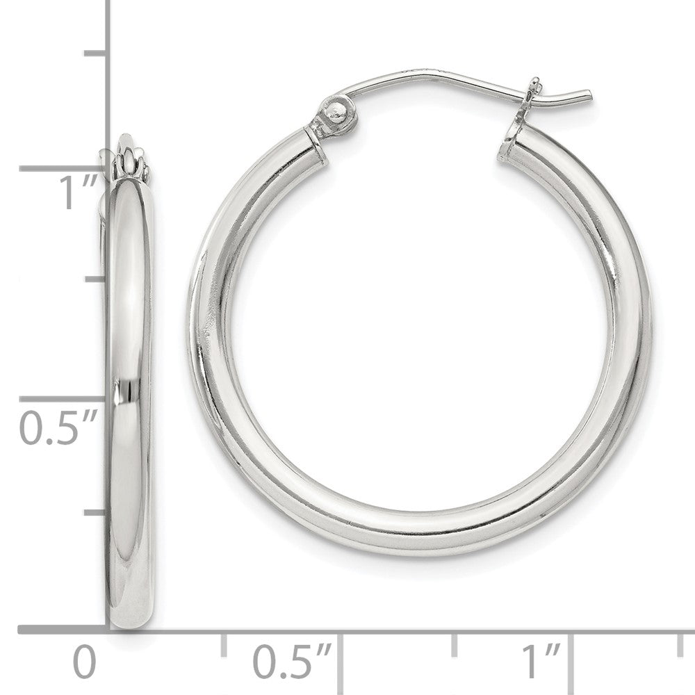 Sterlingsilber 2.5mm Rund Creolen
