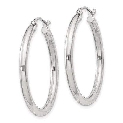 Sterlingsilber 2.5mm Rund Creolen