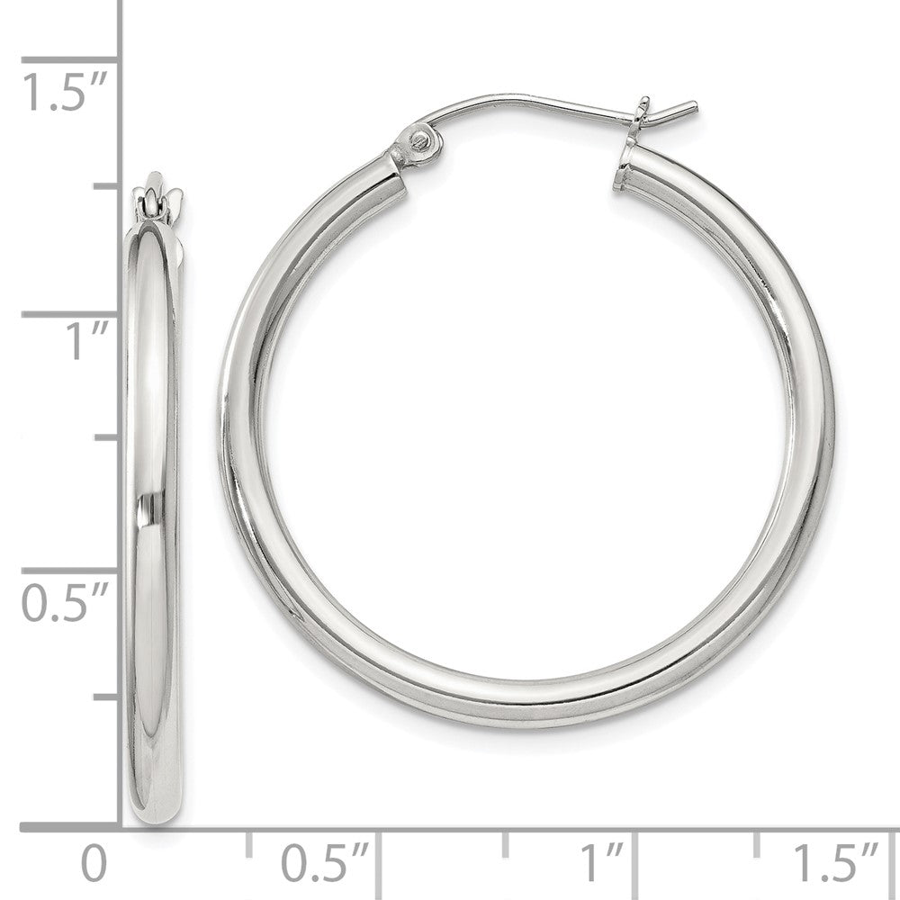 Sterlingsilber 2.5mm Rund Creolen