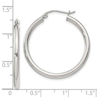 Sterlingsilber 2.5mm Rund Creolen