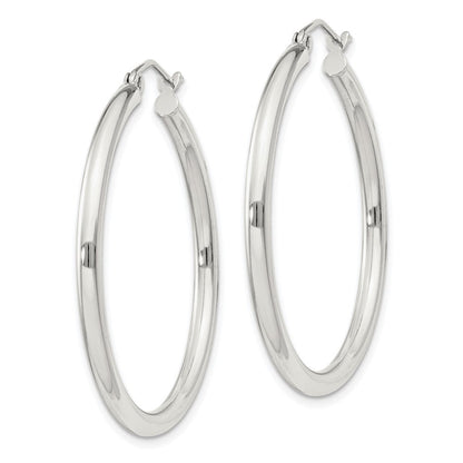 Sterlingsilber 2.5mm Rund Creolen
