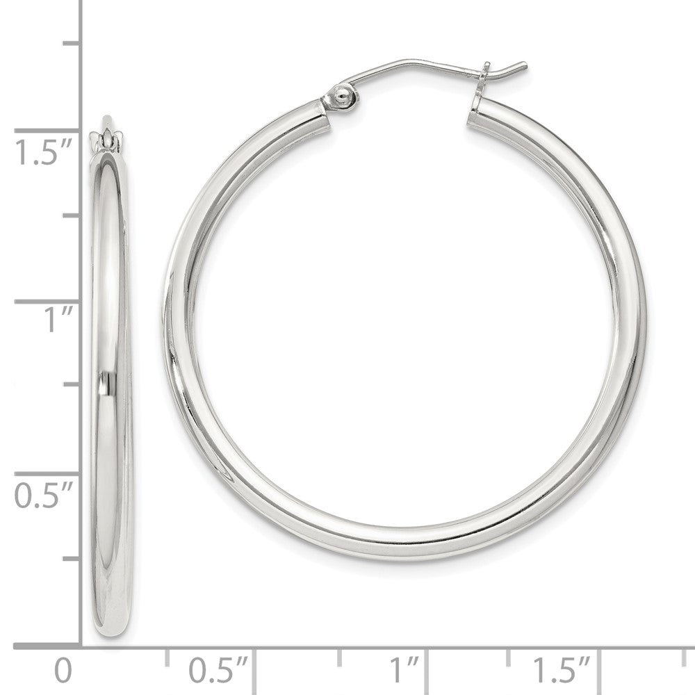 Sterlingsilber 2.5mm Rund Creolen