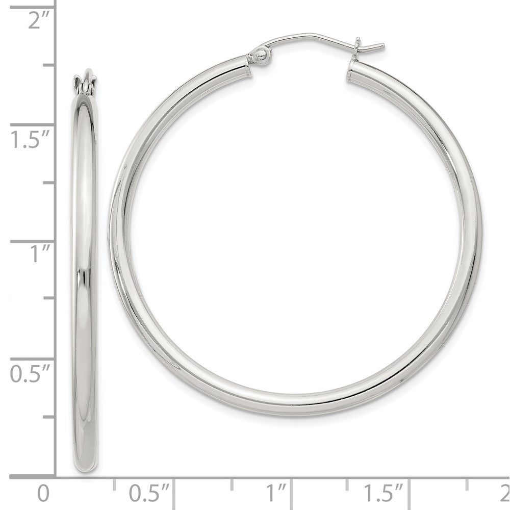 Sterlingsilber 2.5mm Rund Creolen