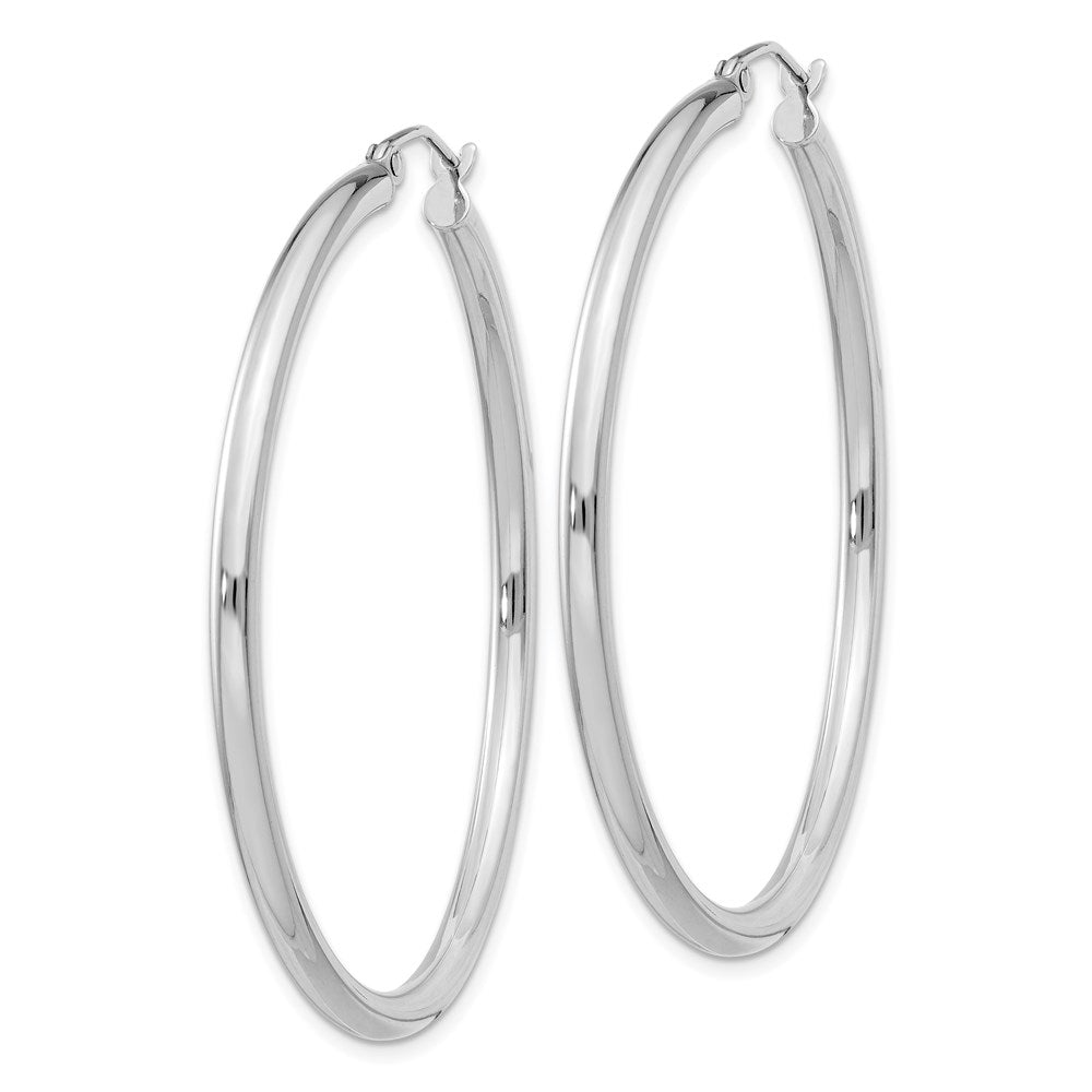Sterlingsilber Rhodiniert 2.5mm Rund Creolen