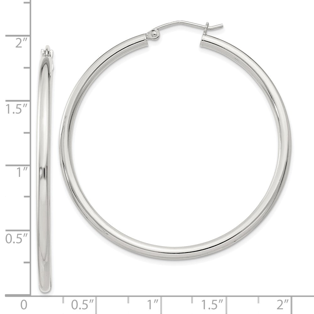 Sterlingsilber 2.5mm Rund Creolen