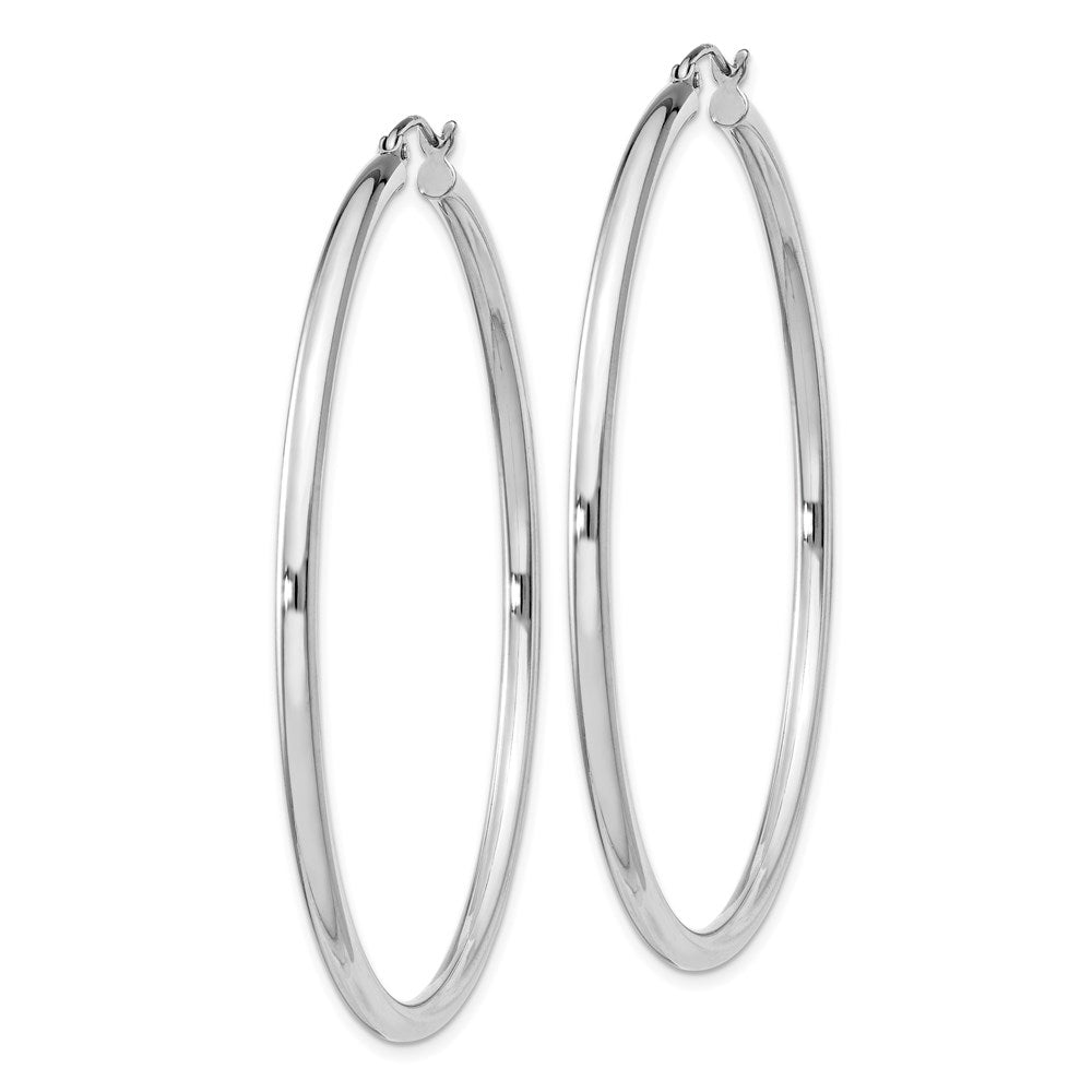 Sterlingsilber Rhodiniert 2.5mm Rund Creolen