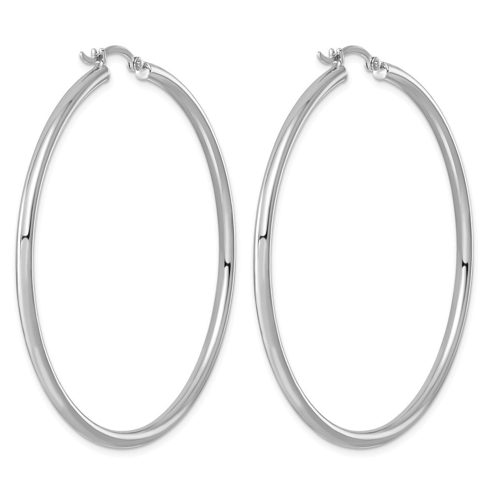 Sterlingsilber Rhodiniert 2.5mm Rund Creolen