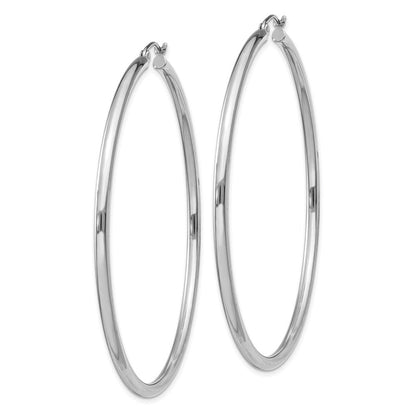 Sterlingsilber Rhodiniert 2.5mm Rund Creolen